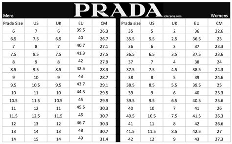 prada men's shoes size chart